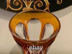 Vintage Baccarat Harcourt Orange Crystal Rhine Wine Glass