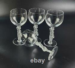 Vintage Bacchante (Frosted Nude Stem) by Bayel Wine Glasses Set of 4