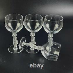 Vintage Bacchante (Frosted Nude Stem) by Bayel Wine Glasses Set of 4