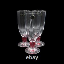 Vintage Bohemia Crystal Wine Glasses with Original Box Set of 3