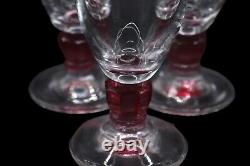 Vintage Bohemia Crystal Wine Glasses with Original Box Set of 3