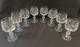 Vintage Bohemia Crystalex Queen's Lace Etched Wine Goblets Gold Rim Set Of 8