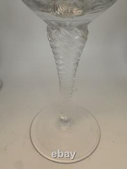 Vintage Bohemia Crystalex Suzanne Crystal White Wine Glasses Set of 6 Air Twist