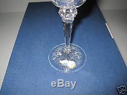 Vintage Bohemia Queen Lace Hand Cut 24% Lead Crystal 5 Oz Wine Glass 6 Pieces