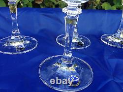 Vintage Bohemia Queen Lace Hand Cut Lead Crystal Wine Goblat 10 Oz (290ml) 6 Pc