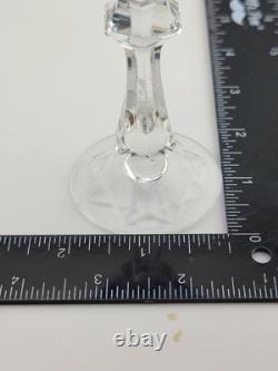 Vintage Bohemian 5 Jeweled Cut to Clear Wine Hock Stem Glasses. 5.25 In X 2 In