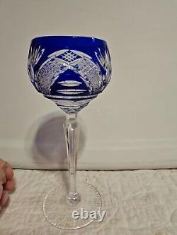 Vintage Bohemian Multicolor Vineyard Hock Wine Glasses 8 Tall Set Of 5