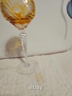 Vintage Bohemian Multicolor Vineyard Hock Wine Glasses 8 Tall Set Of 5