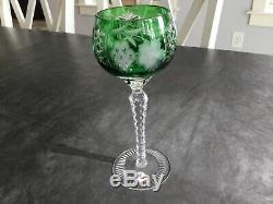 Vintage Bohemian Nachtmann Set Of 4 Colored Crystal Wine Hock Glasses, Traube Pa
