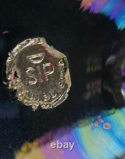 Vintage Bulgaria Iridescent Wine Glasses 8 3/4 Tall Set of 7