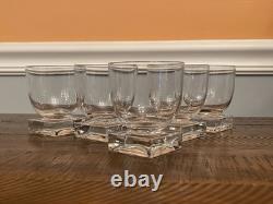 Vintage Cambridge Square Wine Glasses Set Of 5 Square Bottom MCM Glass