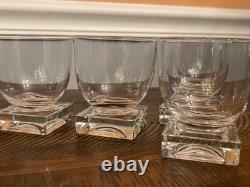 Vintage Cambridge Square Wine Glasses Set Of 5 Square Bottom MCM Glass