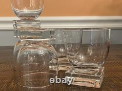 Vintage Cambridge Square Wine Glasses Set Of 5 Square Bottom MCM Glass