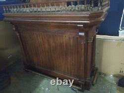 Vintage Canopy Home Bar Pub with Wine Glass Rack CopperCountertop