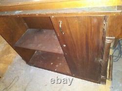 Vintage Canopy Home Bar Pub with Wine Glass Rack CopperCountertop