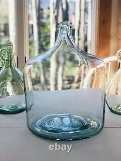 Vintage Carboy Blue 5 Gallon Glass Wine Bottle Jug DemiJohn Water Antique Rare