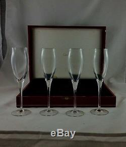 Vintage Cartier Art Deco Crystal Champagne / Wine Glasses With Stems (very Rare)