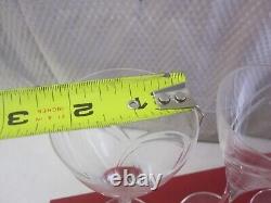 Vintage Cartier Crystal Set Of 4 Sherry Wine Cordial Stemware with Origin Case