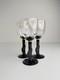 Vintage Christian Dior Casablanca Black Panther Crystal Wine Glasses Set of 3