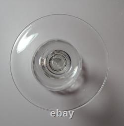 Vintage Cleo St Louis Etched Crystal Stemmed Wine Glasses Goblets Set of 6 RARE