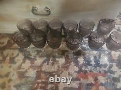 Vintage Cristal D'arques Durand Amethyst Wine Glasses Stemware EUC Set of 12