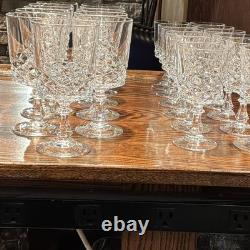 Vintage Cristal d'Arques Durand Diamond Pattern Crystal Stemware Made in France