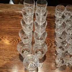 Vintage Cristal d'Arques Durand Diamond Pattern Crystal Stemware Made in France