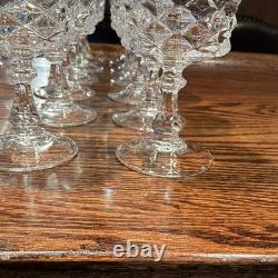 Vintage Cristal d'Arques Durand Diamond Pattern Crystal Stemware Made in France