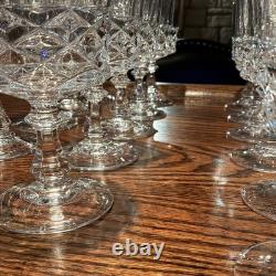 Vintage Cristal d'Arques Durand Diamond Pattern Crystal Stemware Made in France
