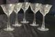 Vintage Crystal Hawkes American Brilliant Cut Wine Glasses #HAW4 Set of Five