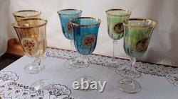 Vintage Crystal La Reine Wine Glasses Set of 6
