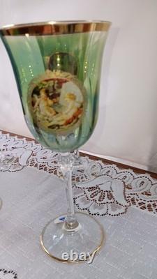 Vintage Crystal La Reine Wine Glasses Set of 6