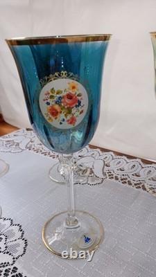 Vintage Crystal La Reine Wine Glasses Set of 6