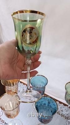Vintage Crystal La Reine Wine Glasses Set of 6