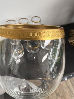 Vintage Crystal Lenox Wine Glasses With Gold Encrusted Trim set of 11