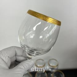 Vintage Crystal Lenox Wine Glasses With Gold Encrusted Trim set of 11