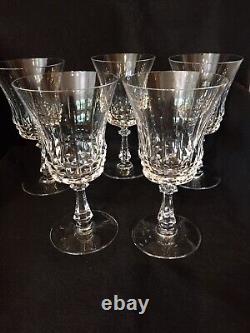 Vintage Crystal Stemware Wine and Water Glass Set By Val St. Lambert