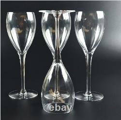 Vintage Crystal Wine Glasses Clear 8 1/8 Tall Orrefors Set of 4
