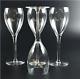 Vintage Crystal Wine Glasses Clear 8 1/8 Tall Orrefors Set of 4