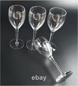 Vintage Crystal Wine Glasses Clear 8 1/8 Tall Orrefors Set of 4