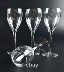 Vintage Crystal Wine Glasses Clear 8 1/8 Tall Orrefors Set of 4