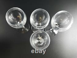 Vintage Crystal Wine Glasses Clear 8 1/8 Tall Orrefors Set of 4