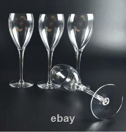 Vintage Crystal Wine Glasses Clear 8 1/8 Tall Orrefors Set of 4