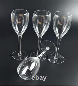 Vintage Crystal Wine Glasses Clear 8 1/8 Tall Orrefors Set of 4