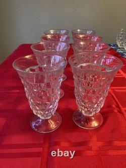 Vintage Crystal Wine Goblets Glasses Stemware SET of 8 pieces