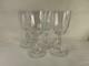 Vintage Crystal Wine Goblets Set of 4 Paneled Optic Rib Bowl Stemware 7.875 in