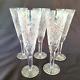 Vintage Crystal Wine Shampagne Glasses, Very Heavy Handmade Set Of 5