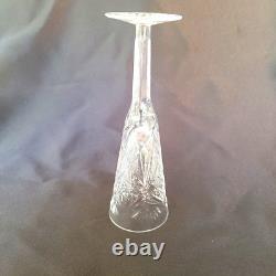 Vintage Crystal Wine Shampagne Glasses, Very Heavy Handmade Set Of 5