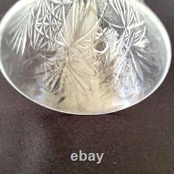 Vintage Crystal Wine Shampagne Glasses, Very Heavy Handmade Set Of 5