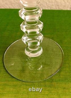 Vintage Crystal glasses Set of 4 Diamond Cross Cut Wine/ water 6 1/4 H